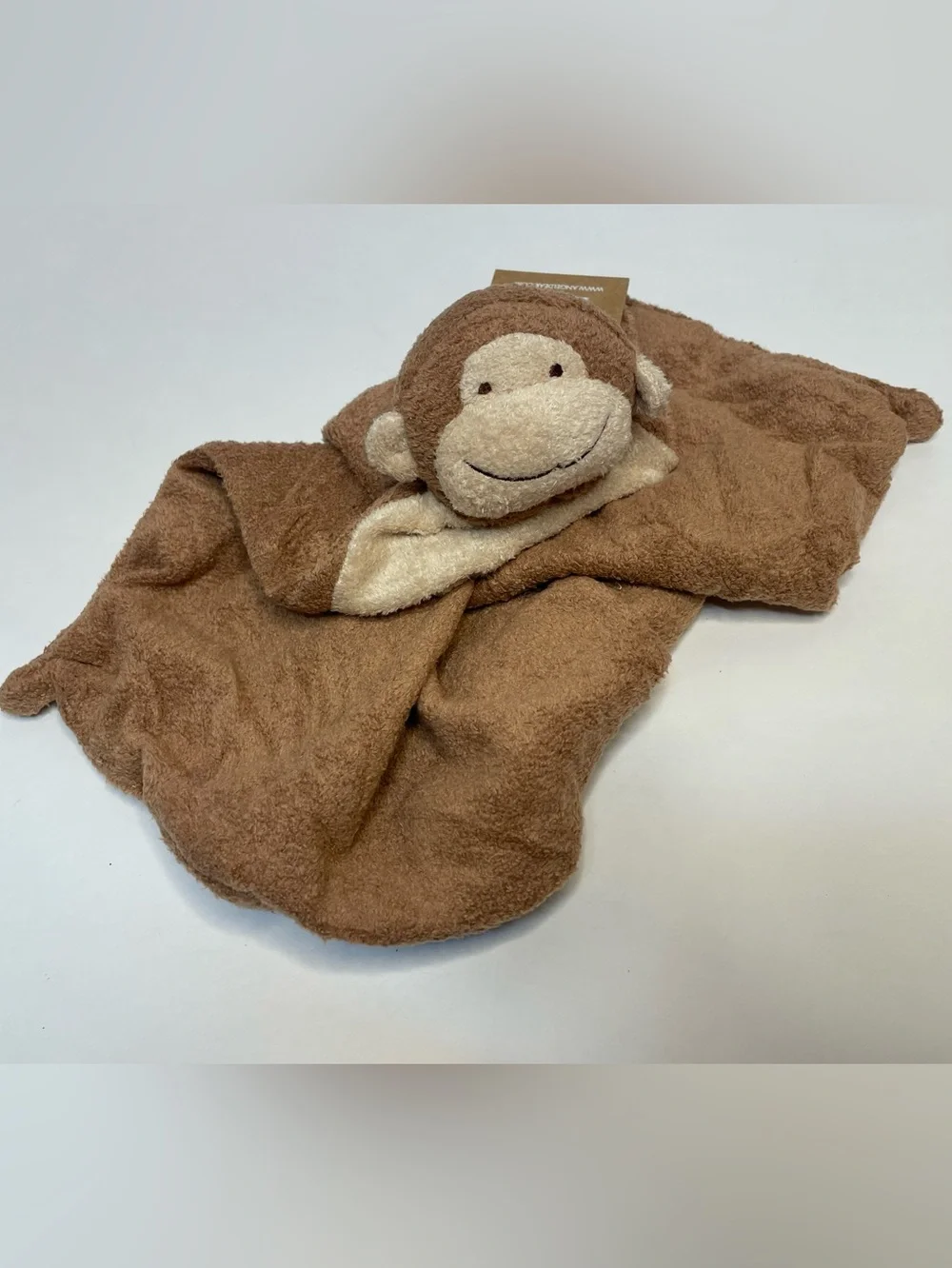 Angel Dear Monkey Lovey Security Blanket Brown Baby Plush Nursery Toy NWT